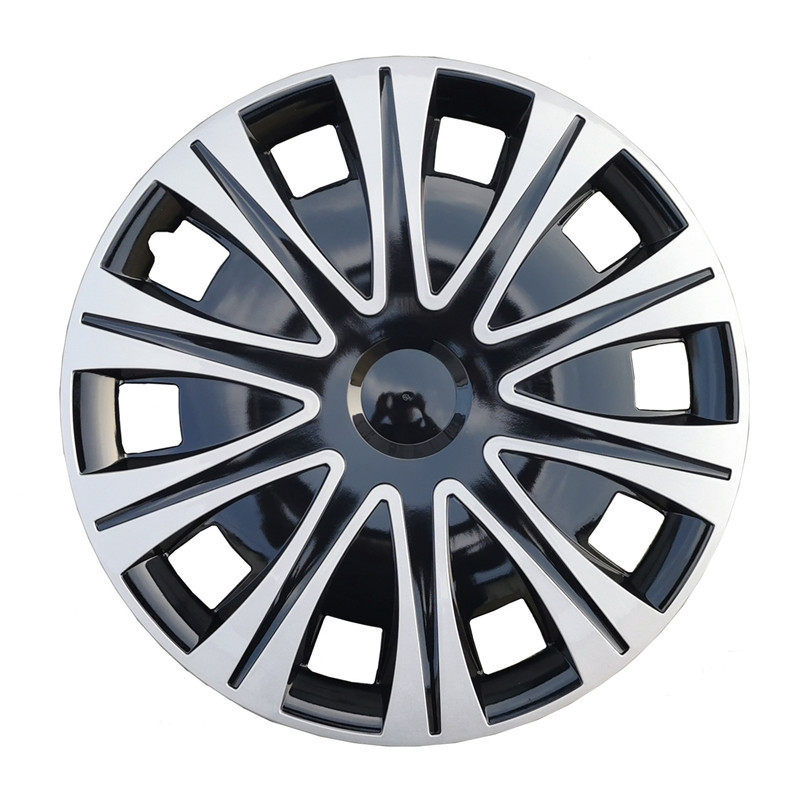 Iron Wheel — Universal Hub cover - 17-inch-ky-style-silver-black-1pc