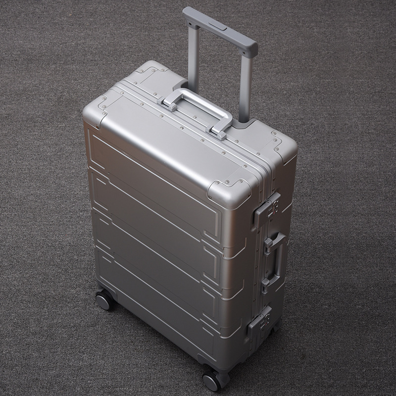 German All-Aluminum Magnesium Alloy Suitcase Universal Wheel Male Student Suitcase Metal Aluminum Frame Trolley Case Female Boarding Suitcase