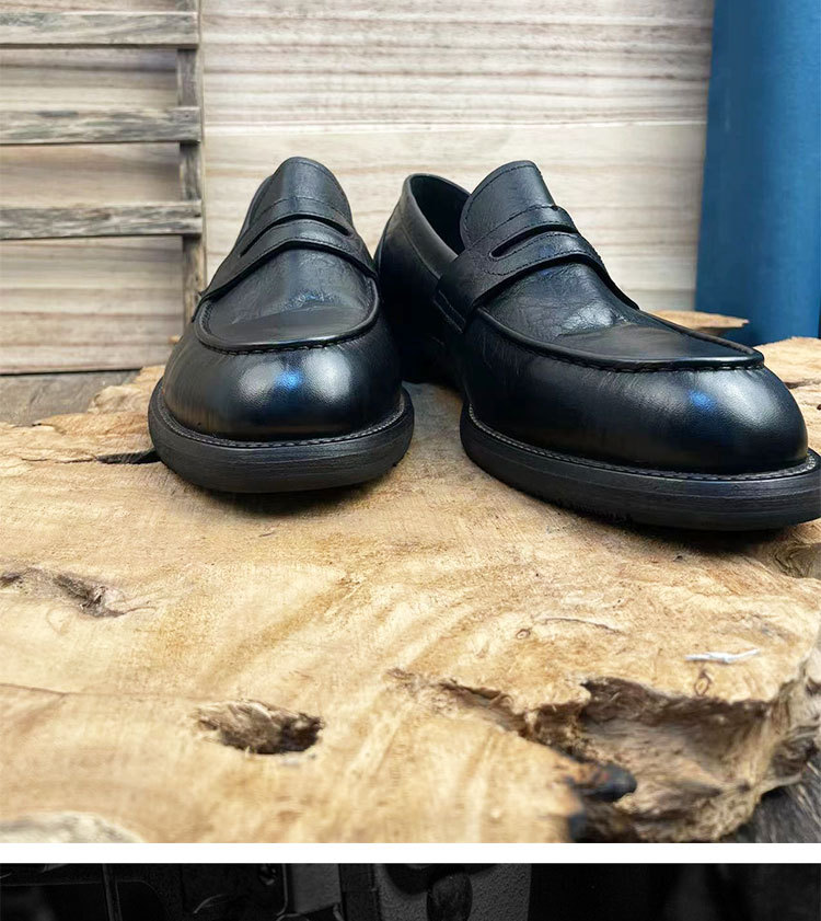 New men's first layer of buffalo skin material four seasons leisure all fashion breathable daily business formal men's shoes_voghion.com