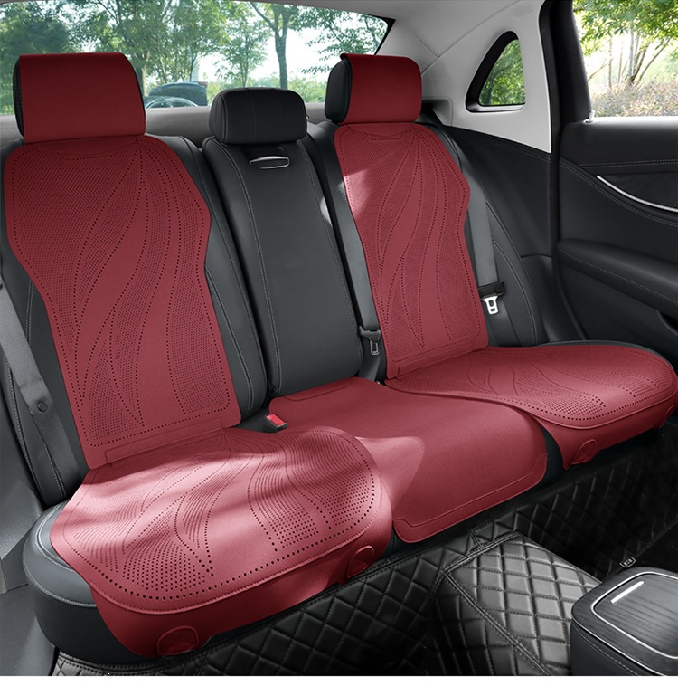 2026 Purple Wind Chime New Leaf Pattern Suede Car Seat Cushion MA10, Suitable for All Seasons