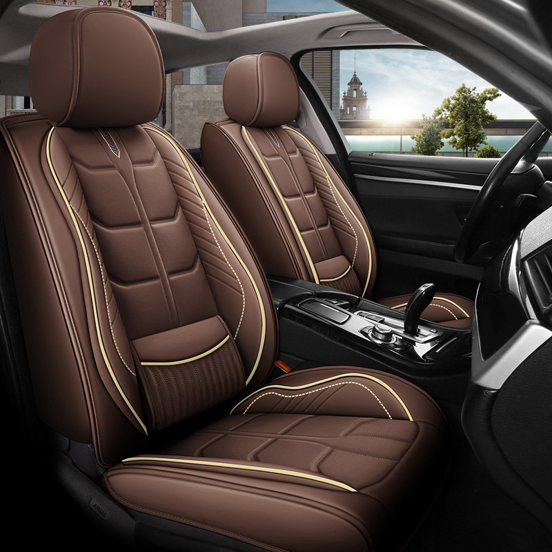 Seat cushion, seat cover: Baojun Car Seat Cushion - 2123-lumbar-support-noble-coffee-single-seat-one-piece