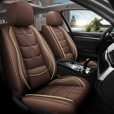 Seat cushion, seat cover: Seat Cushion for All Seasons - 2123-waist-support-noble-coffee-single-seat