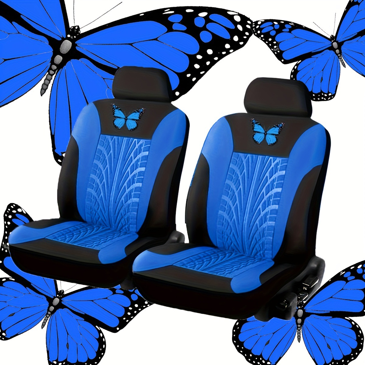 Hot-Selling Source Factory Butterfly Embossed Fabric Universal Seat Cover for Cross-Border Sales on Temu, Mercado, Amazon, and Mexico