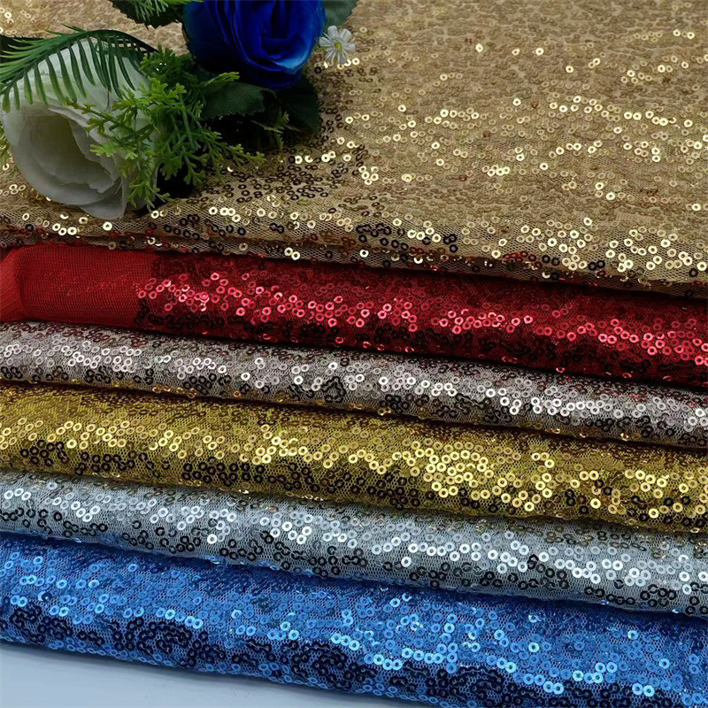 スパンコール刺繍生地メッシュ衣類スパンコール工場卸売スパンコールレース3mmスパンコールウェディングドレス素材|undefined