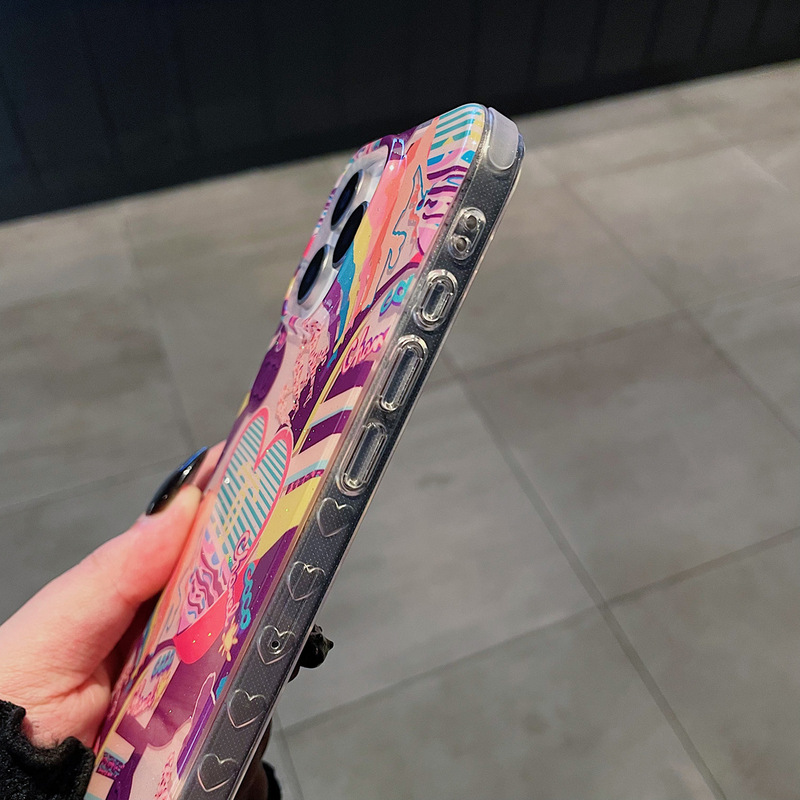 愛をテーマにしたトレンドブランドのキラキラ輝くスマホケース、越境で人気のiPhone17Promax対応、軽やかな高級感のApple16保護ケース|undefined