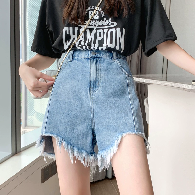 350 кг Экстра-сайз джинсовые шорты летние женские брюки из шерсти и широкие брюки 200/300 кг 211