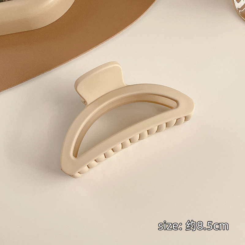 Nuevo elegante horquilla trasera cabeza baño clip tocado clip de tiburón Estilo coreano primavera/verano leche marrón serie captura clip neto rojo