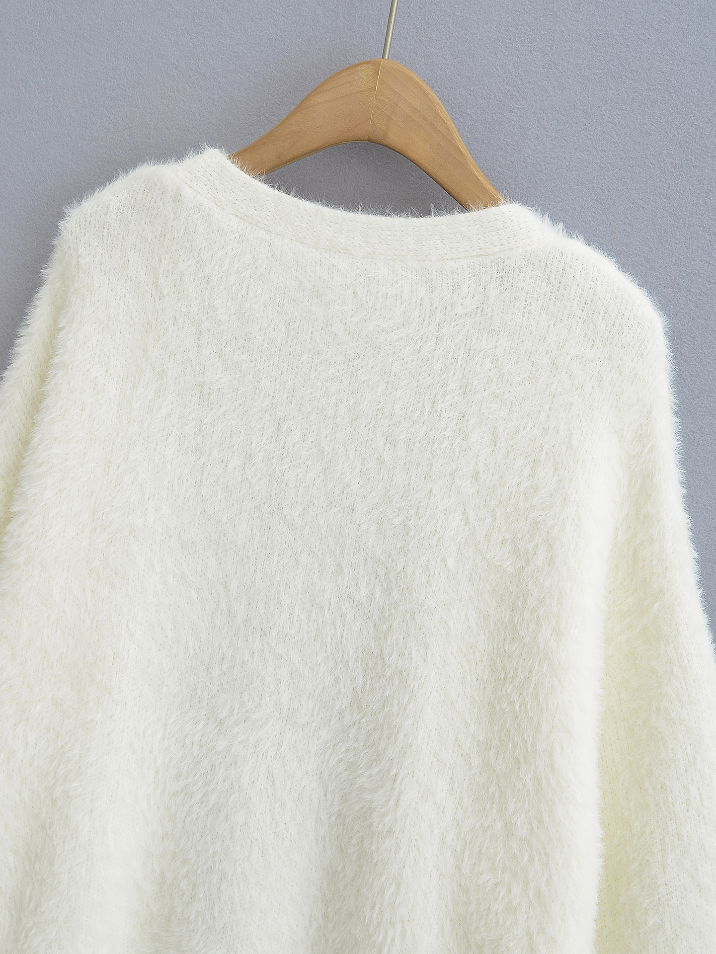 Soft and Lazy Imitation Mink Hair Mid Length Knitted Cardigan for Women's 2023 Autumn/winter New Loose and Thickened Sweater Coat_voghion.com