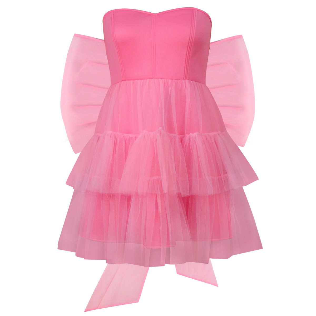 Rochie de seară cu mâneci detașabile, stil celebru, cu fundă, rochie de seară lejeră pentru femei_voghion.com