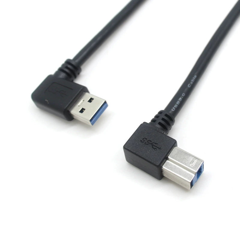 Индивидуизированный USB 3.0 BM верхний изгиб до USB 3.0 AM левый изгиб двойной локоть мужчина к мужчине удлинительный кабель данных