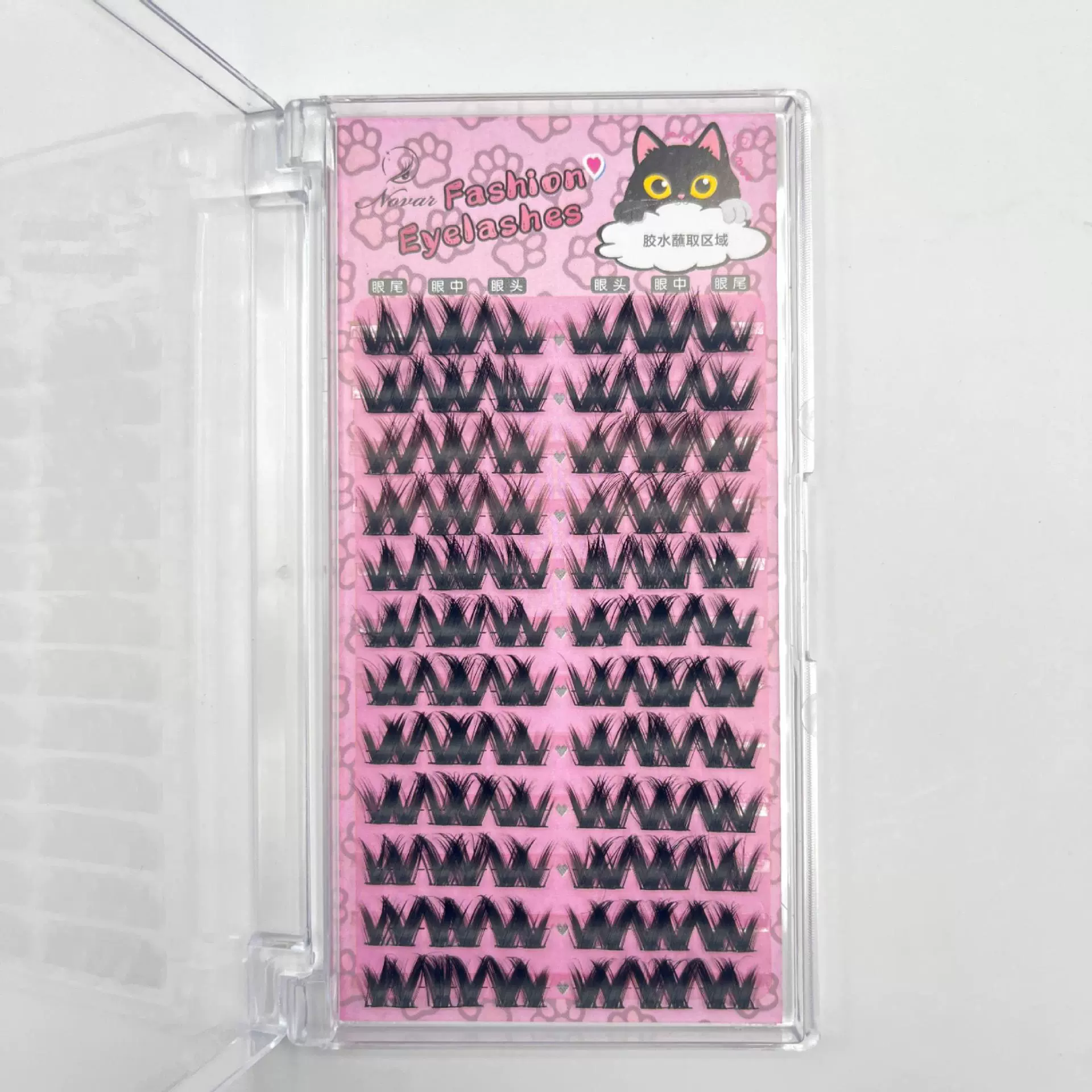 Dense curling false eyelashes, European style