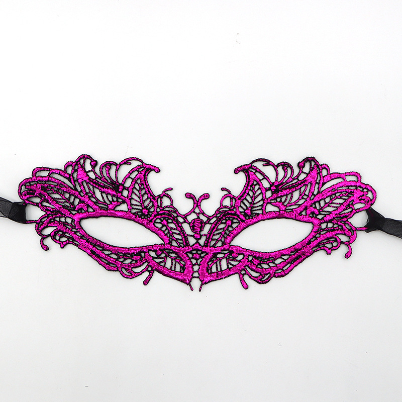 Ventas transfronterizas calientes de Halloween encaje sexy mitad cara máscara amorfa de alta calidad estampado de color eye mask accesorios de rendimiento