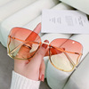 2024 new frameless cut -cut sunglasses female fashion butterfly frame net red vibrato tide sunglasses driving sunglasses