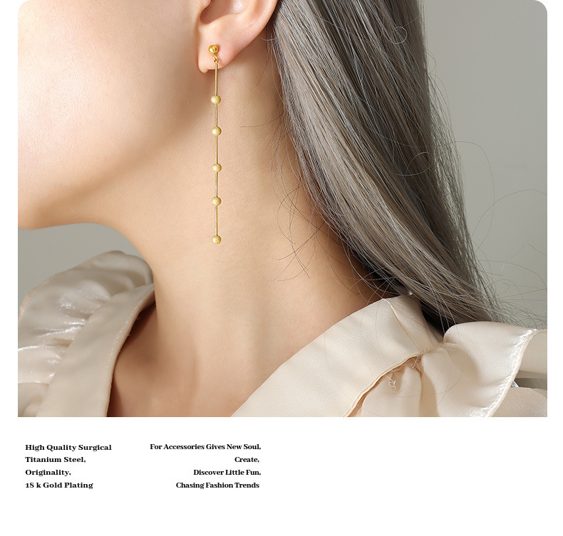 Elegant Geometric Titanium Steel Earrings Plating Stainless Steel Earrings