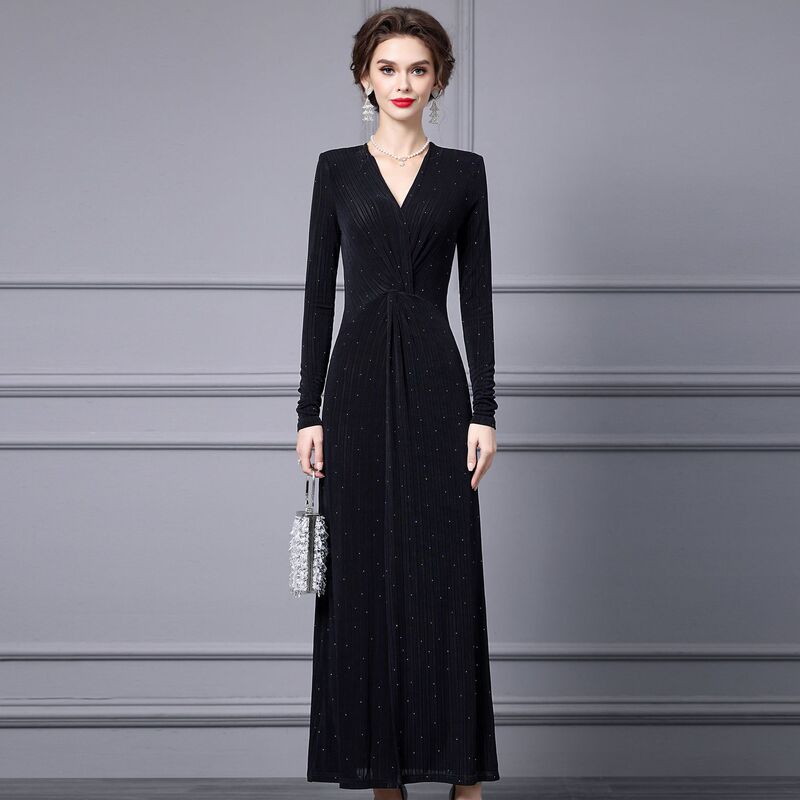 Zhili Women's New Spring Dress 2026 Long Slim-Fit Gown for Important Occasions in High Society