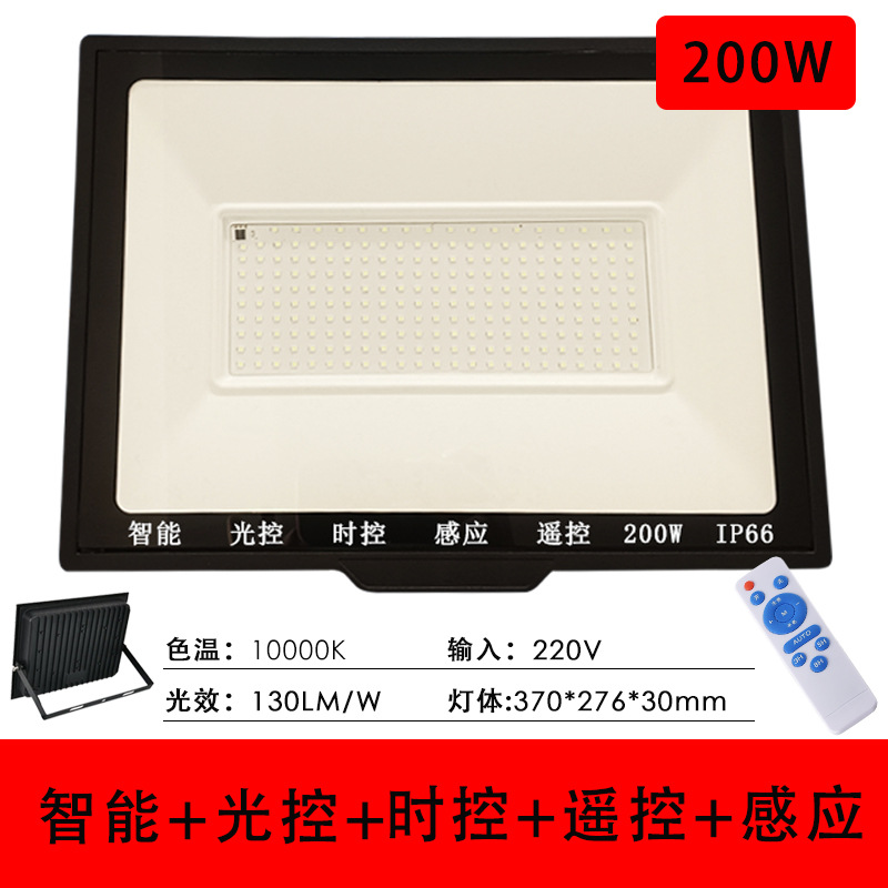 Luz de inundación controlada por luz con luz de inducción led luz de jardín de la comunidad farola al aire libre luz impermeable al aire libre luz de luz oscura de 220V