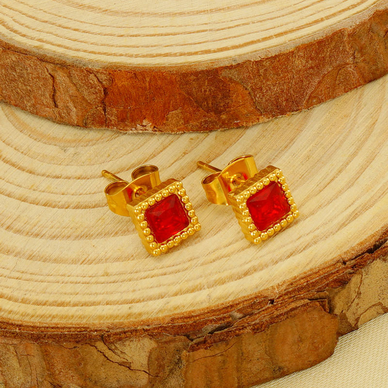 Estilo europeo y americano INS Zircon Stud pendientes nicho diseño de acero inoxidable oreja hueso Stud francés de alta calidad de titanio pendientes de acero al por mayor