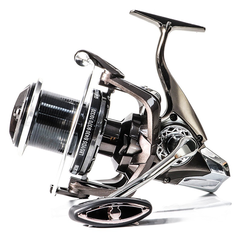 Rueda de pesca de tiro largo de metal oblicuo Rueda de copa Rueda de pesca de metal Rueda giratoria Carrete de pesca Ancla Rueda de pesca Rueda de tiro largo Rueda de polo de mar