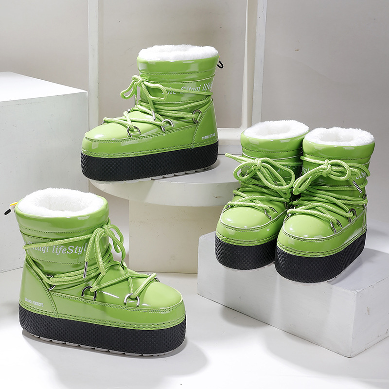 Nieve de nueve colores personalizada para padres e hijos botas de nieve botas espaciales botas lunares manga impermeable, cálida y fría un cabello