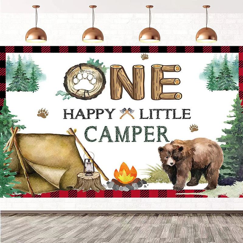 Amazon Jungle Adventure Camping photography background cloth baby celebration party decoration banner vinyl 5x3