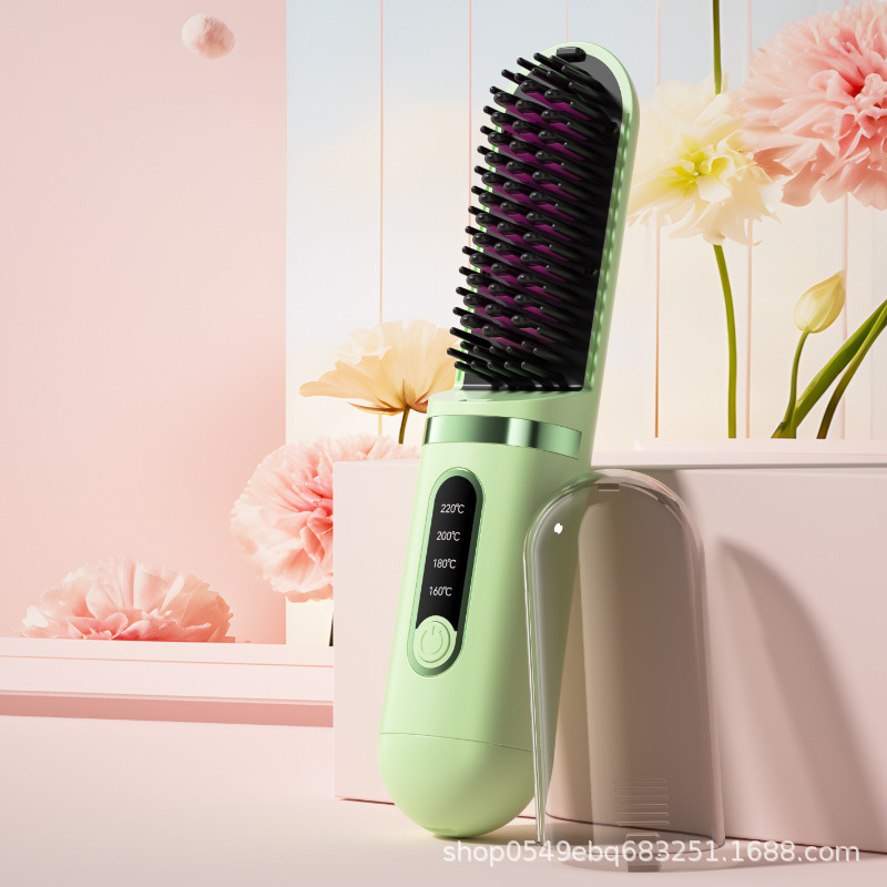 新型クロスボーダー充電ストレート櫛携帯ファッション良い品質マイナスイオン保護髪柔順ヘアケア無線ストレート櫛|undefined