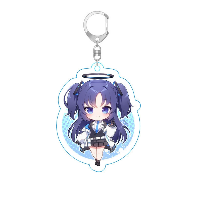 Anime Blue Files Peripheral Keychains Blue Files Acrylic Pendant Animation Keychain