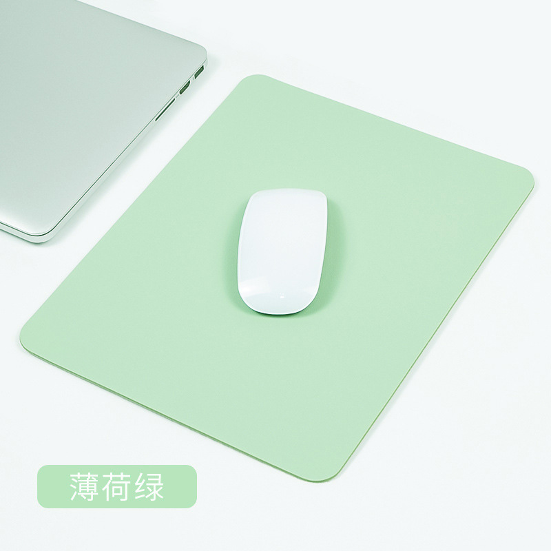 皮革鼠标垫纯色简约防滑鼠标小垫笔记本电脑办公桌垫游戏图案LOGO|undefined