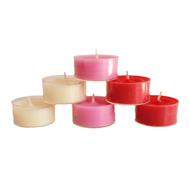 Venta al por mayor redondo transparente plástico Shell vela PC ignífugo romántico sin humo aromaterapia mantequilla té cera vela fabricante