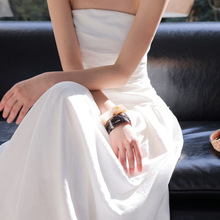 JWU酒窝时尚超火套装女2025夏季白色抹胸阔腿裤半身裙两件套