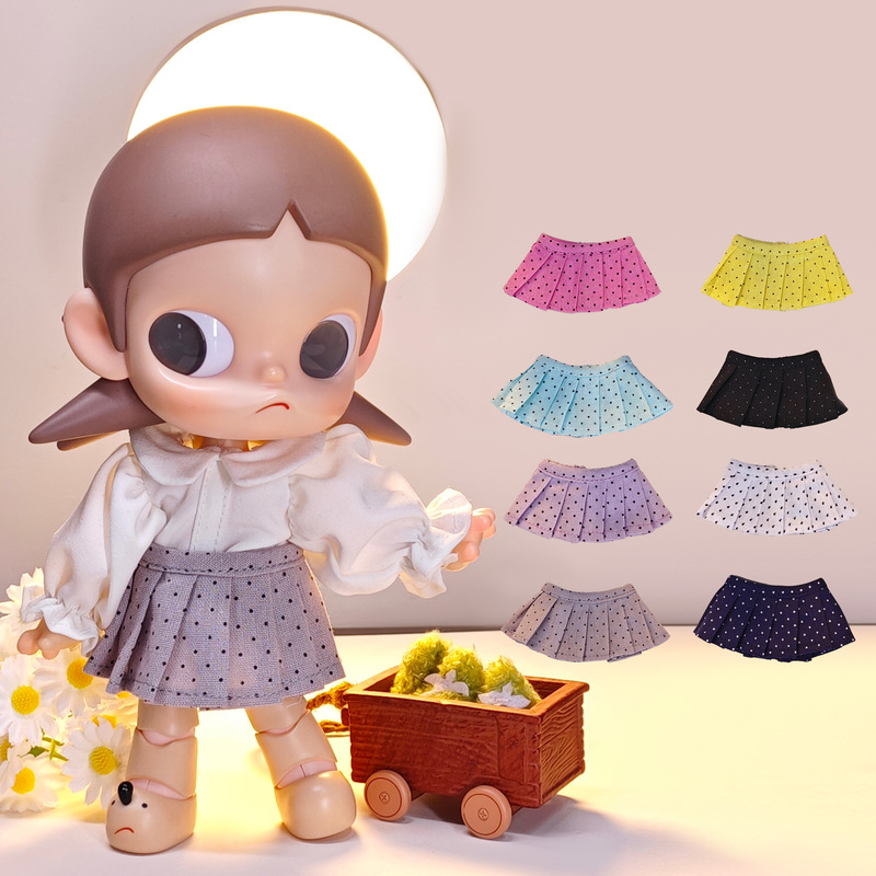 Zsiga's Dream Bjd 1/8 Scale Doll Clothes Movable Doll Gazi Sister 20cm Outfit Polka Dot Pleated Skirt Wholesale Zsiga's Dream Bjd 1/8 Scale Doll Clothes Movable Doll Gazi Sister 20cm Outfit Polka Dot Pleated Skirt Wholesale