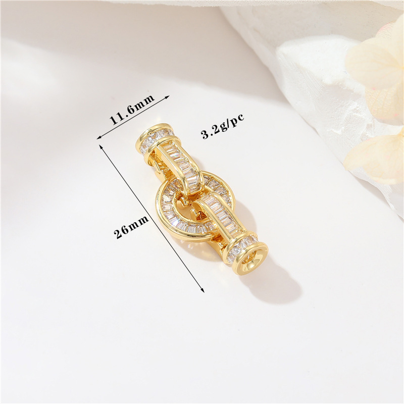 1 Piece Copper Zircon Solid Color Simple Style display picture 6