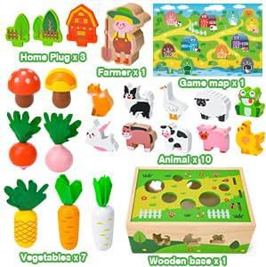 Juego de matemáticas de zanahoria para niños, paquete de educación temprana, juguetes de entrenamiento de pensamiento de iluminación de rompecabezas para bebés de jardín de infantes 3-6