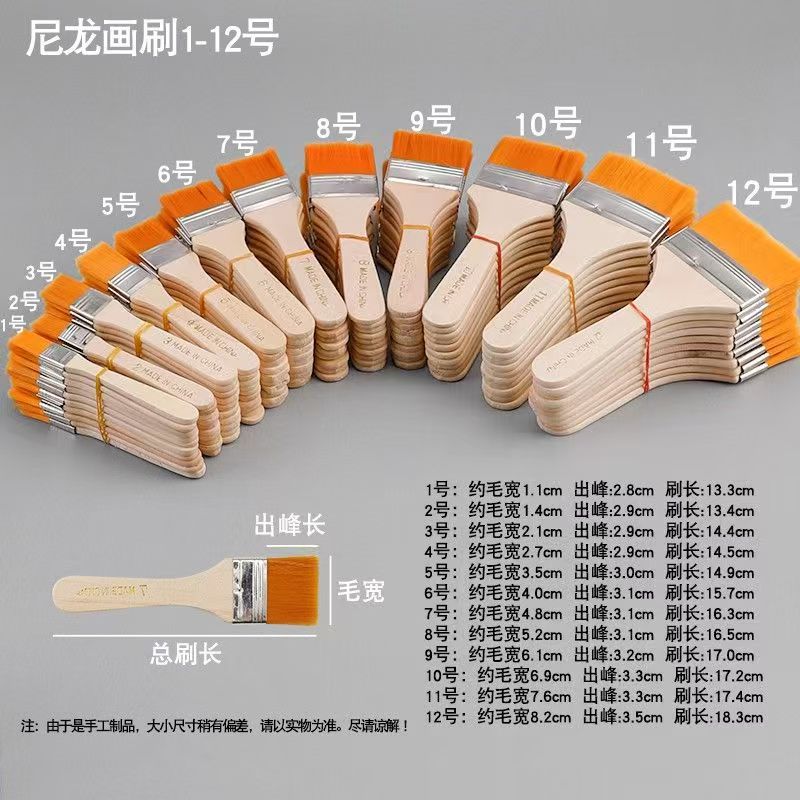 Painting Brush Nylon Brush Board Brush Kidsren's Painting Brush Row Brush Paint Brush Art Gouache Watercolor Oil Painting Brush