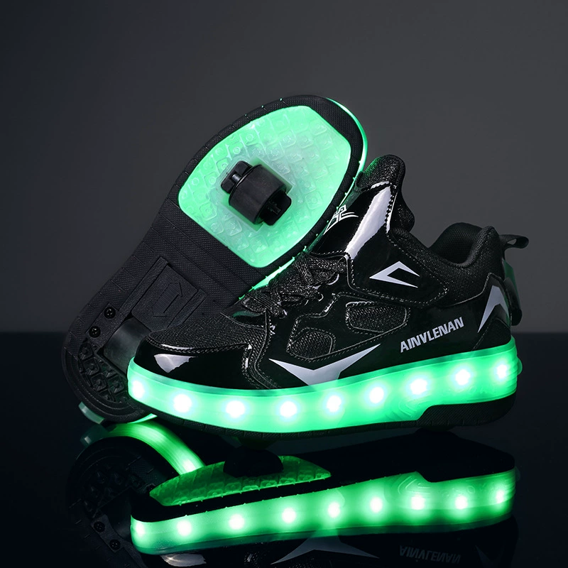 Flashing LED Roller Skates for Adults, Light-Up Two/ and Four-Wheel Models, Sizes EU 27–43