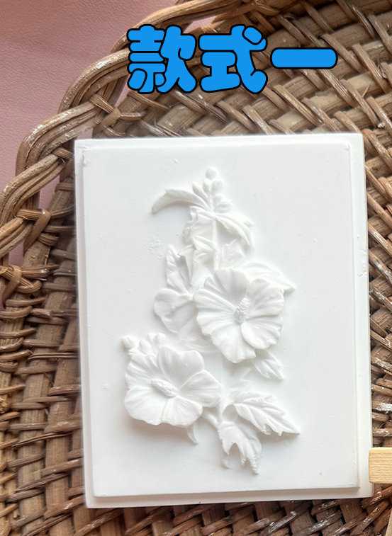 Adorno de Yeso en Relieve Floral DIY para Pintar y Decoración