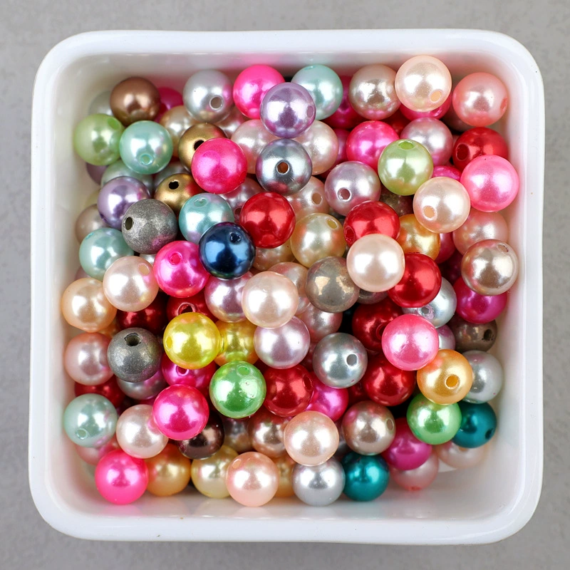 Прямой imitation жемчуг ABS imitation pearl DIY все круглые продольные перфорации imitation pearl ABS перфорированный градиент цвета imitation pearl