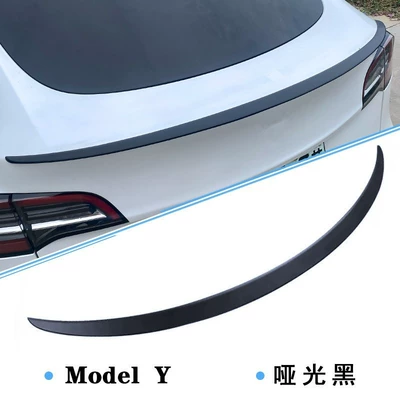 Suitable for Tesla Model 3/Y Original Style Rear Wing Modification Carbon Fiber Pattern High-Performance P-Version Rear Wing Auto Parts (Fixed wind wing) - 21-24-model-y-p-version-same-rear-wing-matte-black