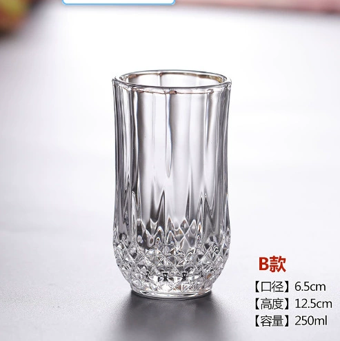 Glass capacious wineglass for whiskey, for karaoke bars