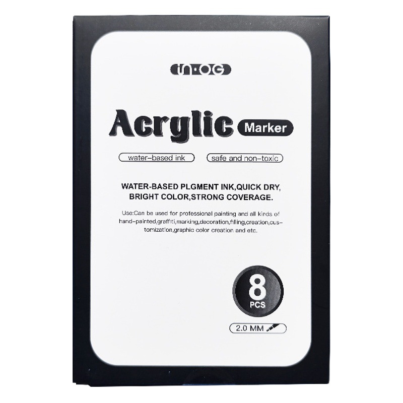 Marcador acrílico blanco, color impermeable, bolígrafo de alto brillo pintado, pincel de pintura creativo para estudiantes