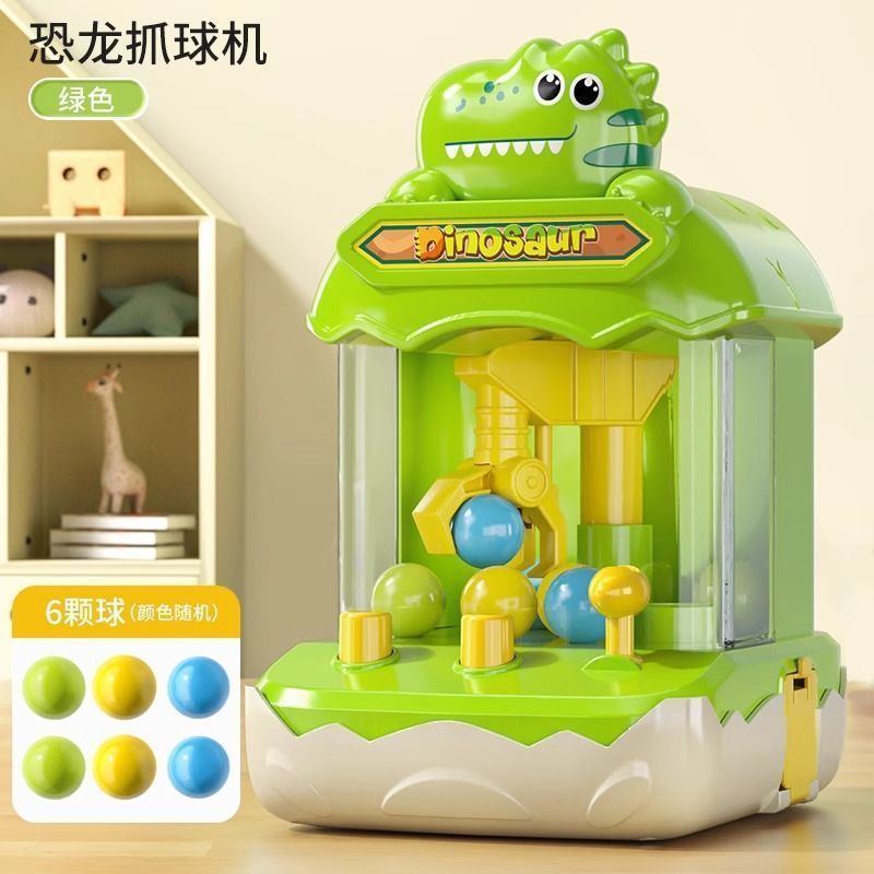 Green dinosaur, grabber, 6 pieces