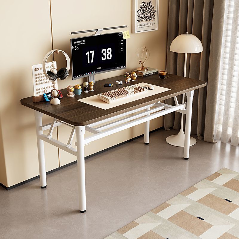 클래식 월넛 컬러 더블 레이어 라운드 다리 화이트 프레임 - 두꺼운 버전