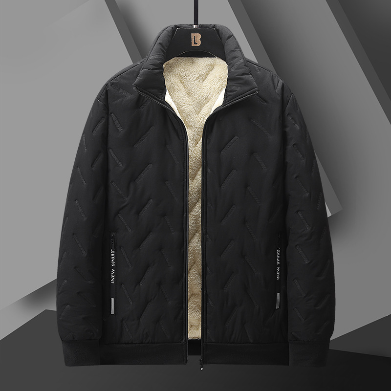 Amazon Aliexpress Cashmere Cotton Jacket Men's Trendy Velvet Cotton Jacket Thickeneded Warm Loose Large Size Winter Jacket