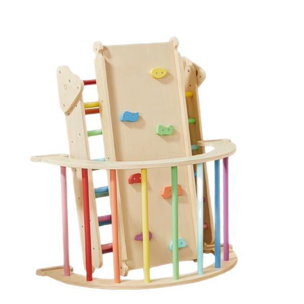 [ソースメーカー] クライミングフレーム屋内ベビー木製幼児用スライド子供用家庭用小型三角形クライミングフレーム|undefined