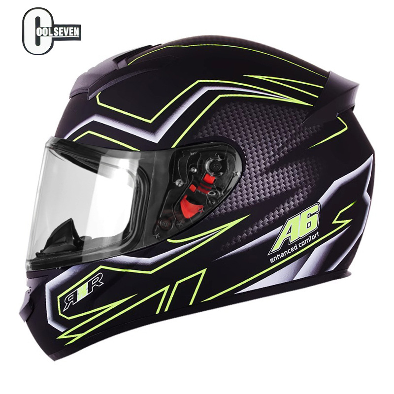 Casco de motocicleta Casco de motocicleta Casco completo para hombres y mujeres Four Seasons Fábrica general Comercio exterior Casco de seguridad DOT Estándar nacional Clase A Certificación 3C