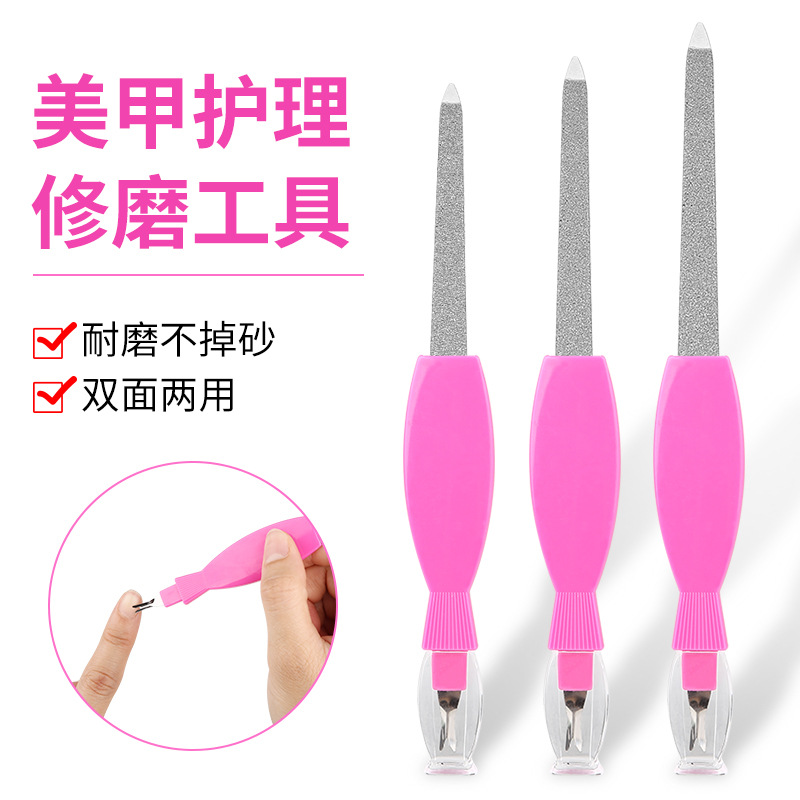 Double-sided exfoliating polishing cloth stainless steel for nails