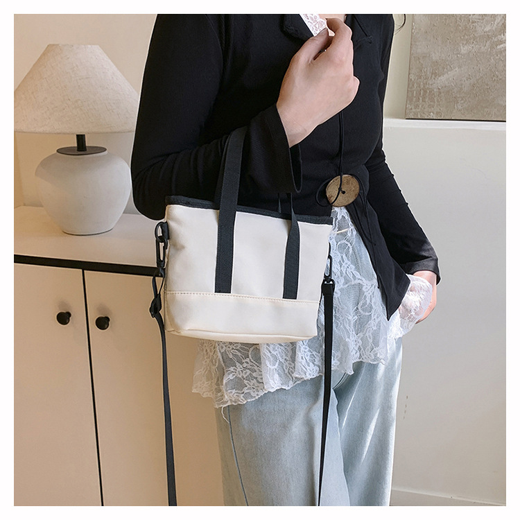 Women's Nylon Color Block Basic Sewing Thread Square Zipper Crossbody Bag display picture 7
