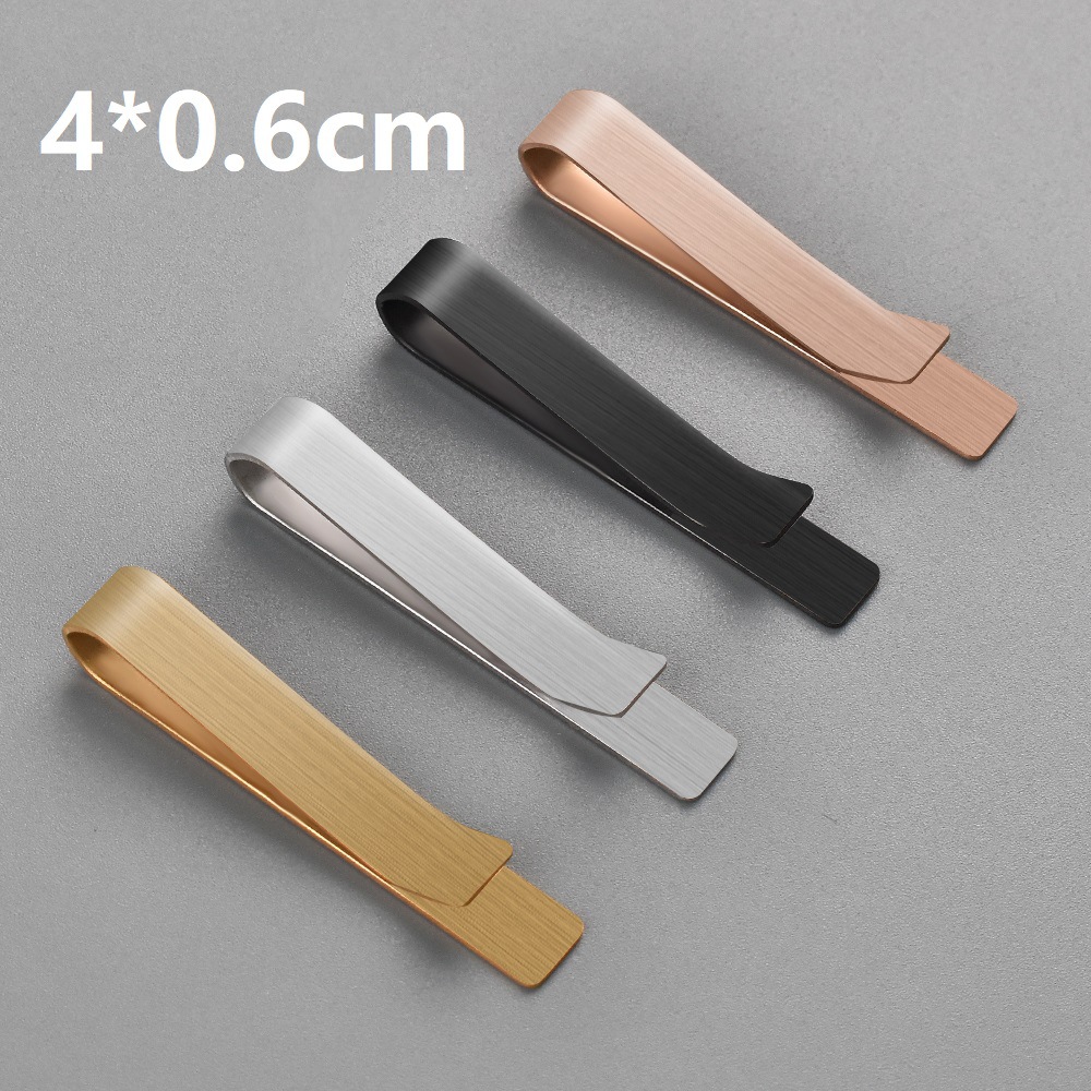 Amazon Cross-Border New Tie Clip Stainless Steel Brushed Effect Tie Clip Men's Business Shirt Suit Clip
