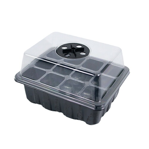 Cross-border 24-hole seedling tray, breathable covered succulent seed germination pot, 12-grid sowing seedling box, seedling pot