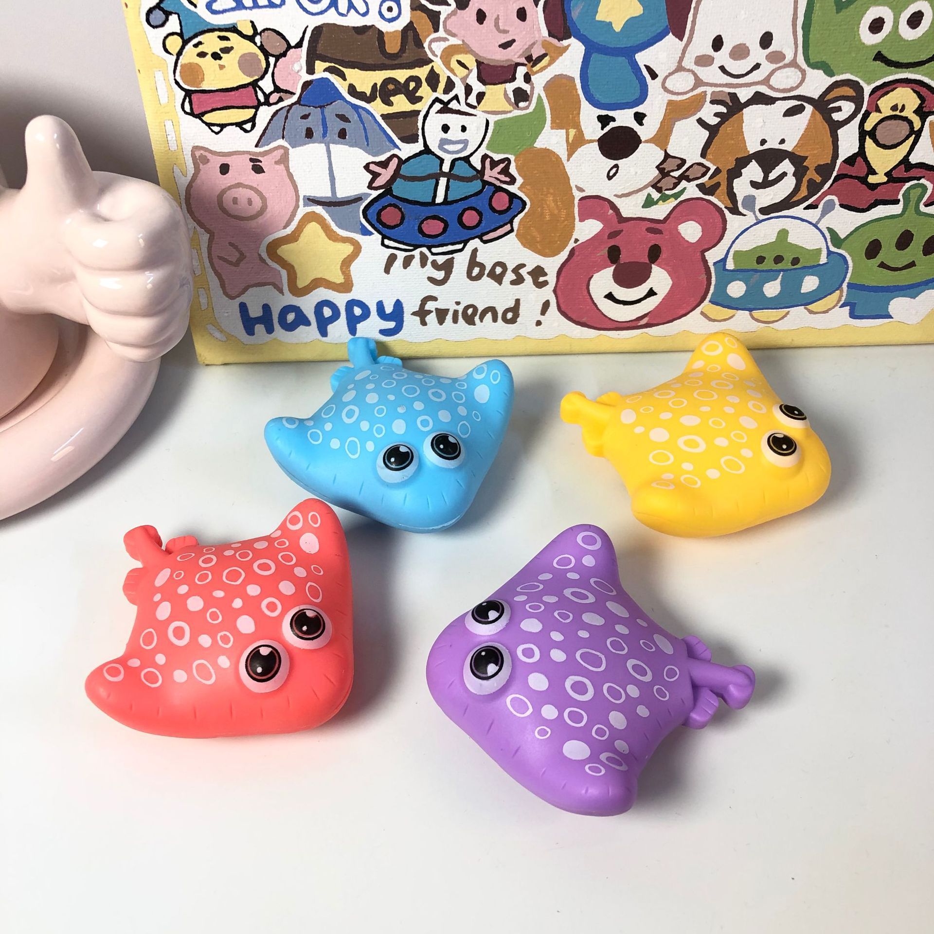 Cute Cartoon Pull Back Fish Children's Toy Gashapon Gift Blind Box Toy Manufacturer Street Stall Toy Wholesale
