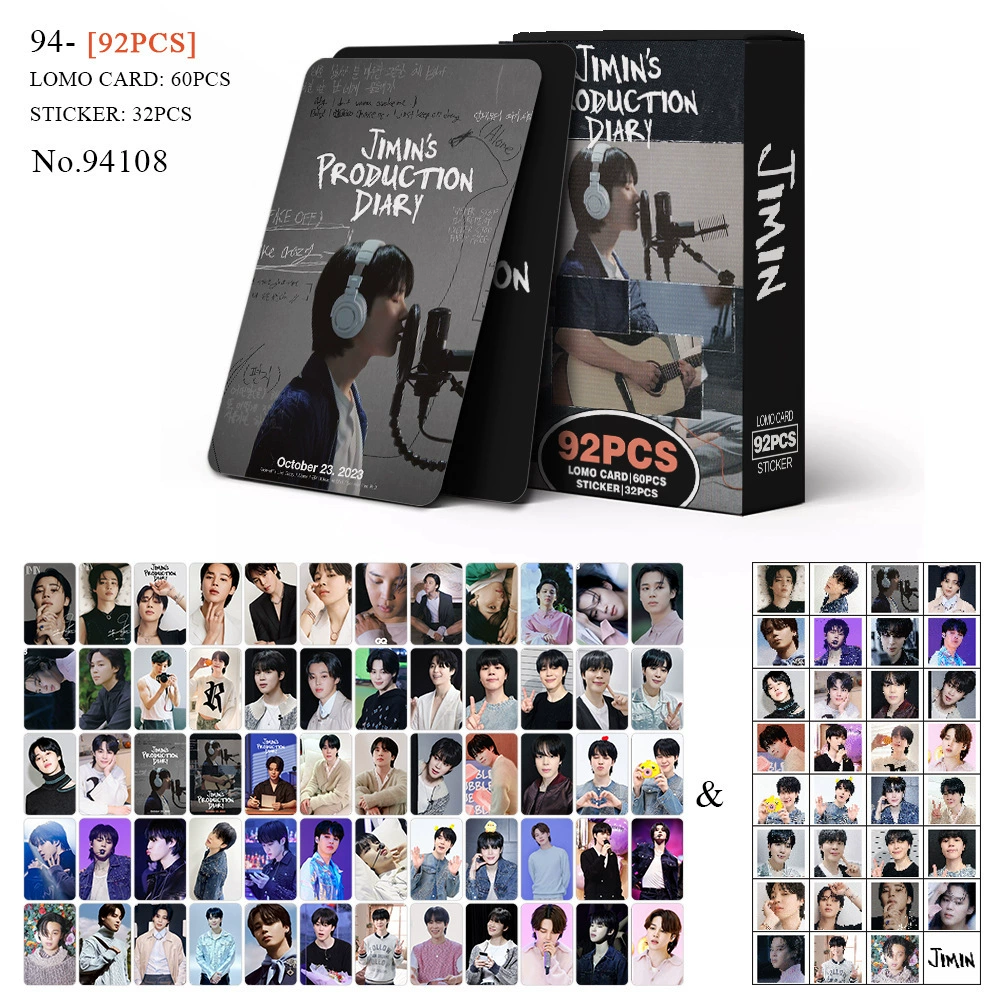 Набор 92 карточки с фото, BTS BPSKTWICE, двусторонние LOMO-карточки, фабричная печать